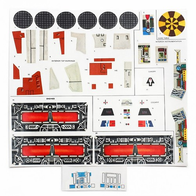 #ad #ad Vintage Star Wars Millennium Falcon PreCut Replacement Stickers Kenner 1978 1985 $11.70