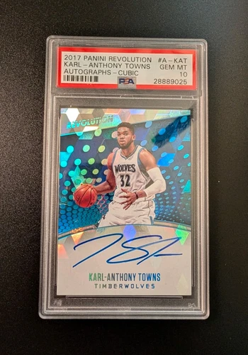 Panini 2017-18 Revolution Karl-Anthony Towns Autograph Cubic /50 PSA 10 POP2