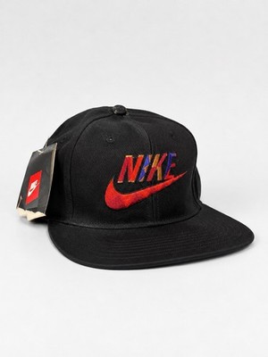 Vintage 90s Nike Urban Jungle Gym Just Do It Snapback Hat Black Multicolor RARE