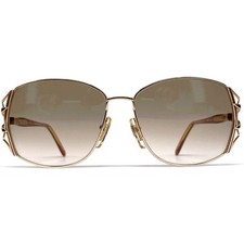 Nos Vintage Courreges 850 Sunglasses - France 1980'S - Hand Made - Gold / Brown