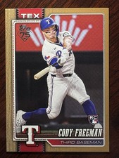2026 Topps Series 1 Cody Freeman Gold Border Parallel #/2026 SP RC Rangers