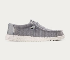 Hey Dude Men's Wally Stretch Sox Slip-On Loafer Gray Medium - Express delivery