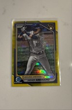 2024 Bowman - Chrome Prospects Jadher Areinamo #BCP-2 Yellow Refractor /75 (RC)