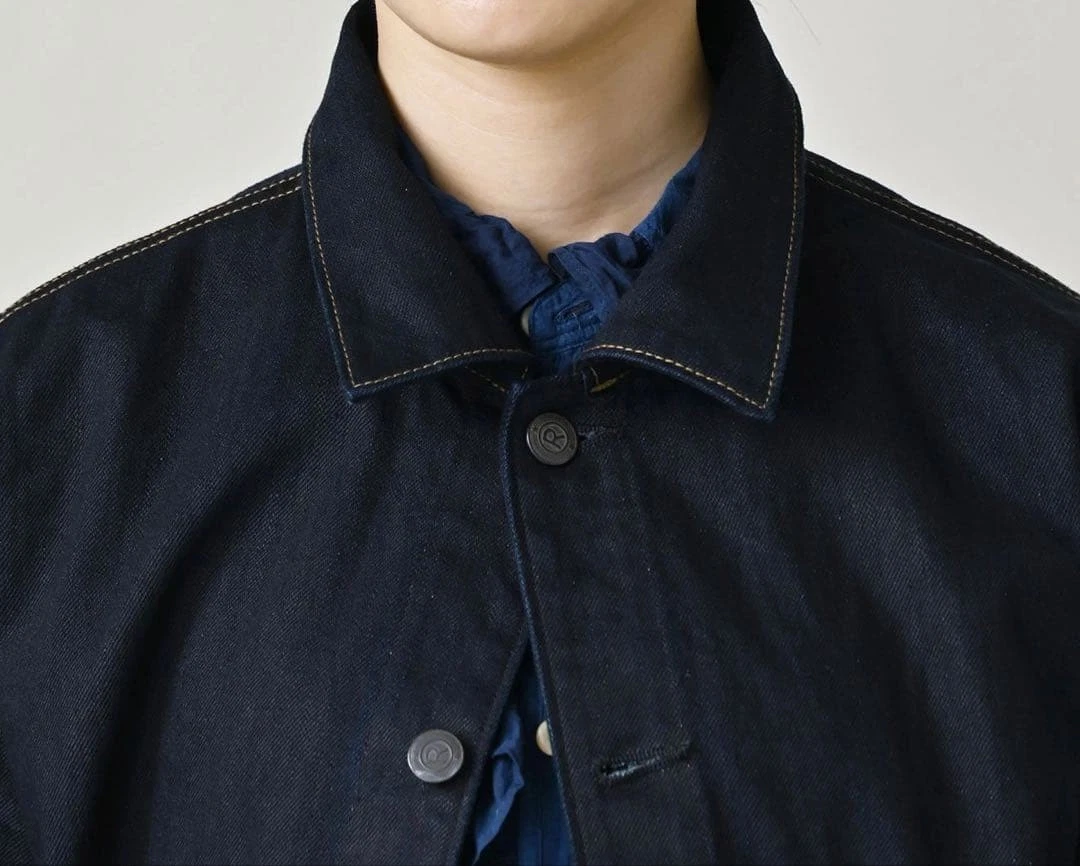 45R 45rpm Dark Indigo Denim Blouson 908 Jacket Light Weight Denim Cotton MINT image 5