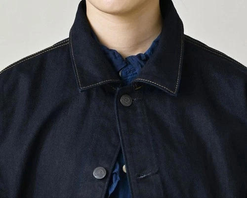 45R 45rpm Dark Indigo Denim Blouson 908 Jacket Light Weight Denim Cotton MINT image 5