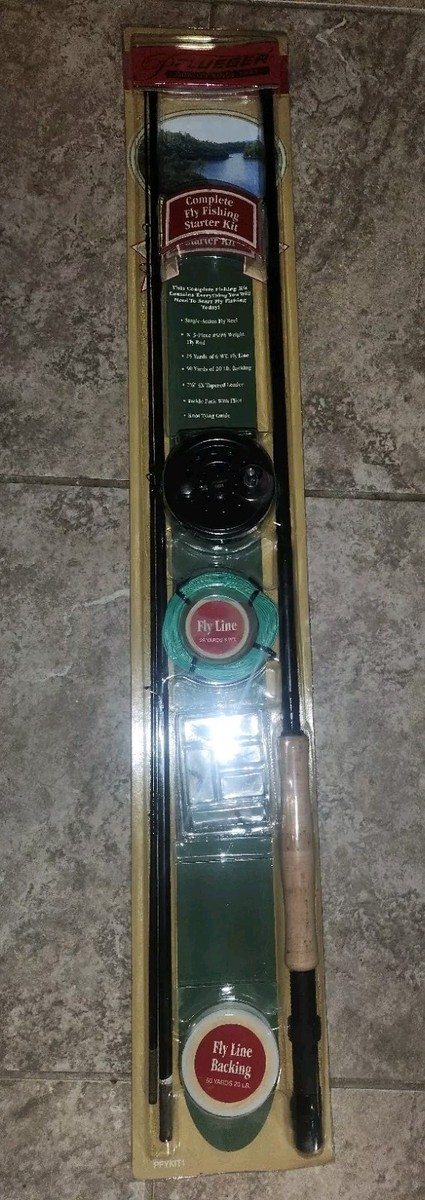 Pflueger PFYKIT1 FLY Fishing Starter Kit Rod Reel Line Flies