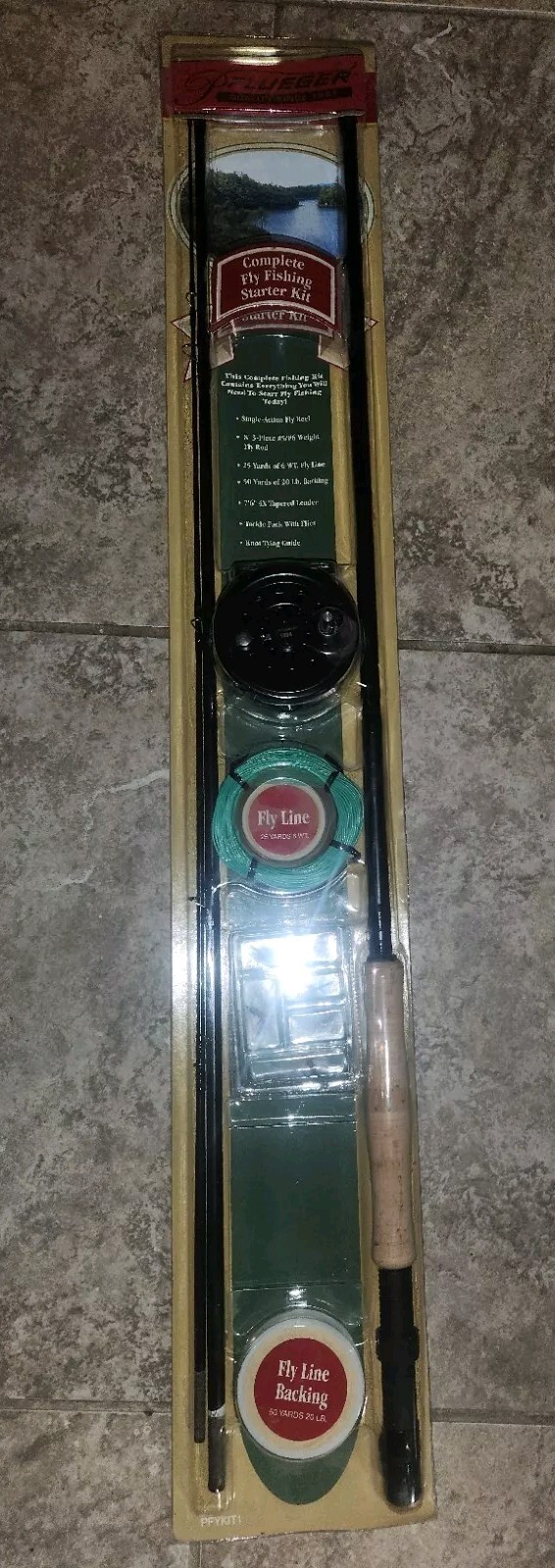 Pflueger PFYKIT1 FLY Fishing Starter Kit Rod Reel Line Flies