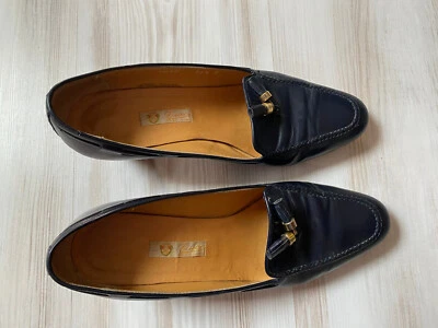 Mocassins bleu marine avec petits noeuds "Gucci" - Pointure 36,5 - Photo 1/4