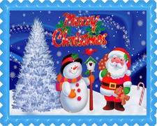 Christmas (Nr8) - Edible Cake Topper OR Cupcake Topper, Decor