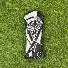Black&White Poker Queen Golf Club UT Head Cover PU Headcovers Hybrid Golf Club