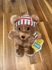 Vintage DAKIN Plush Bayleaf Bear Original Tag Brown 1982 Christmas Dillies
