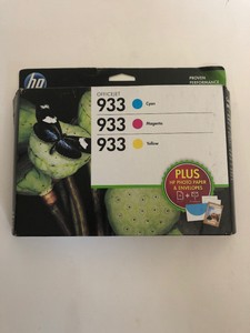 HP Officejet 933 Cyan Magenta Yellow Genuine Ink Cartridge Combo Pack Tri-Color 887111326430 | eBay