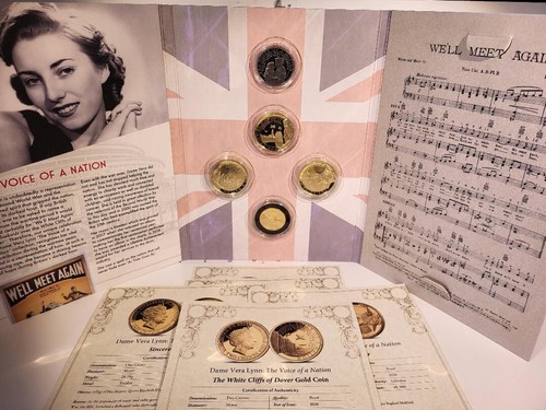 (L1024) Complete " Dame Vera Lynn " coin set with 9ct Gold Coin - Picture 2 of 4