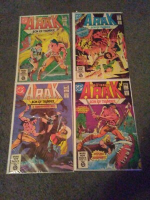DC Comics ''ARAK SON OF THUNDER'' Issues #1,#2,#3,#4 Lot Of 4 Bronze Age FN To FN+