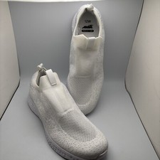 Avia Slip On Knit Top White Sneaker Memory Foam Womens 12W Excellent Condition