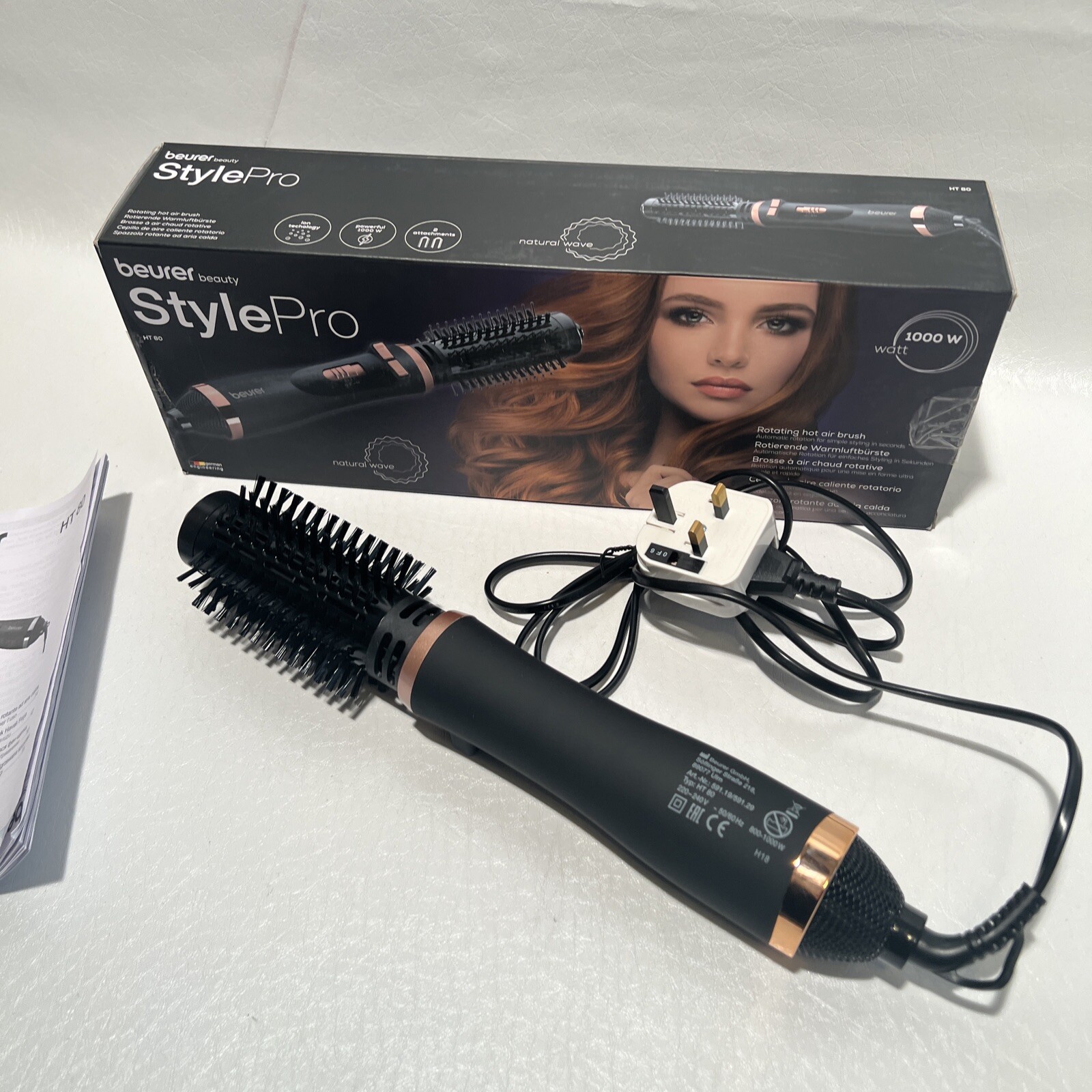 Beurer Hot Air Brush, Rotating, 1000W, HT80 (damaged retail box) eBay