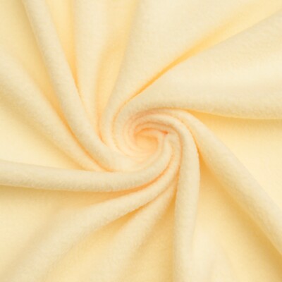 Butter Yellow Solid Anti Pill Fleece Fabric - 60'' Wide - Sold by The Yard & Bolt