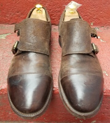 NWB $850 SILVANO SASSETTI GOODYEAR CORDOVAN DOUBLE MONK STRAP 10.5 11 
