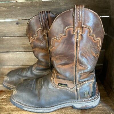 song 様 Mens Dan Post Blayde Brown Leather Steel Toe Safety Western Work