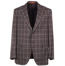 Isaia Tailored-Fit 'Sanita' Chocolate Brown Fresco Wool Peak Lapel Suit 46R NWT