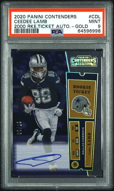 CeeDee Lamb Panini Contenders 2000 Rookie Ticket Autograph #CDL Gold