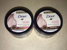 LOT of 2 Dove Hair Mask + Minerals Frizz Protect SMOOTHES & PINK CLAY 4oz 1205B