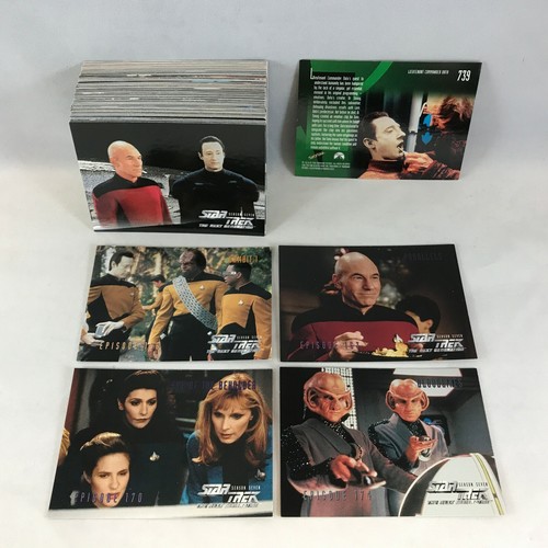 STAR TREK THE NEXT GENERATION SEASON 7 (1999) Complete Card Set #637-739 + PROMO - Picture 1 of 4