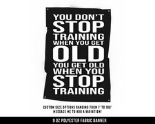 Fitness Motivation Cloth Banner - Home Gym Wall Art