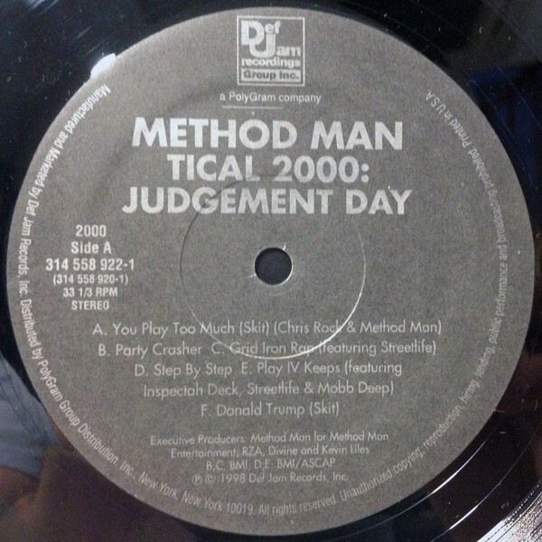 Method Man / Tical 2000 Judgement Day 1998 US Original 2LP Vinyl