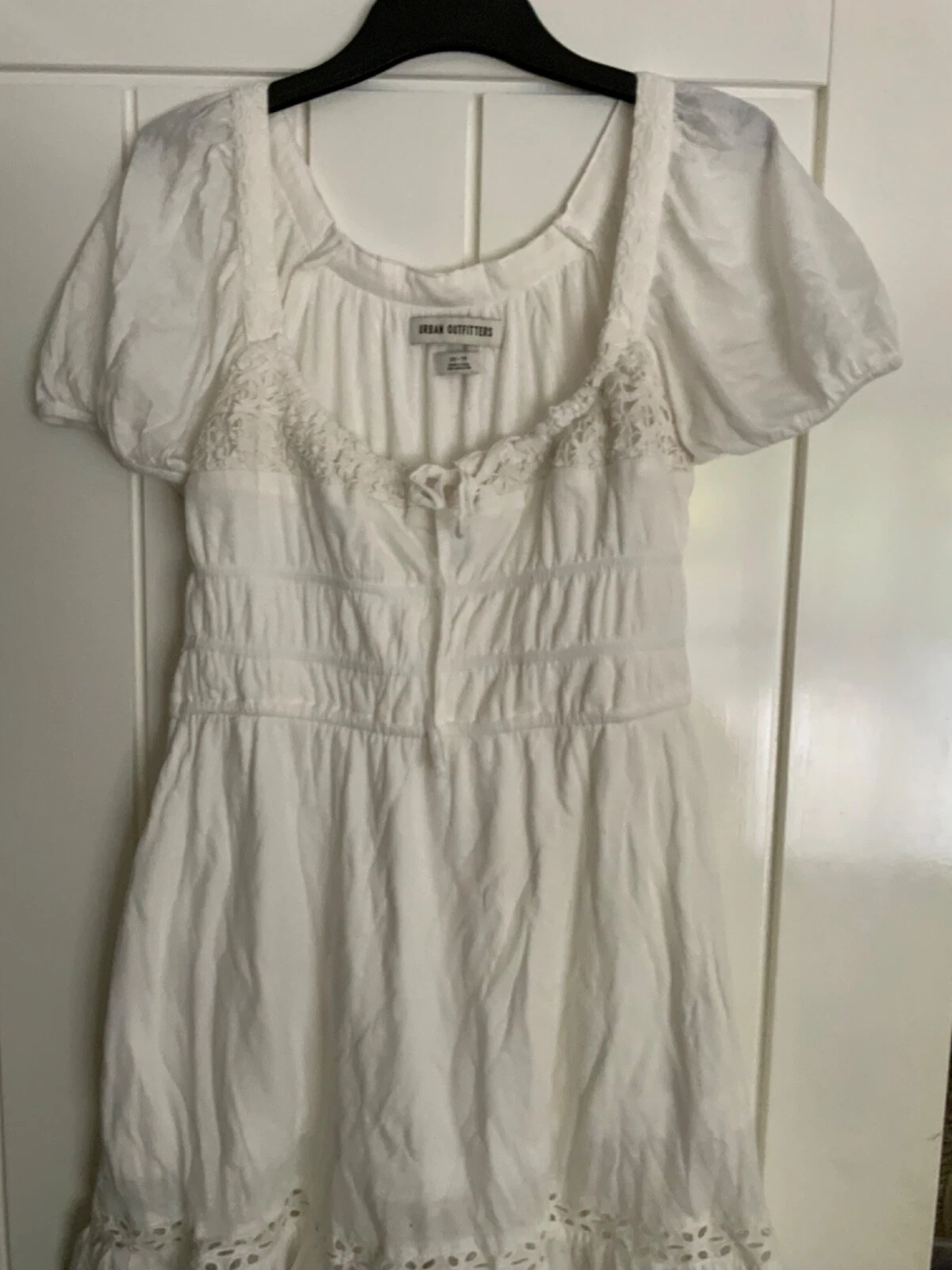 OFF WHITE Urban Outfitters Minidress Evie Prarie bianco sporco taglia XS nuovo senza etichette