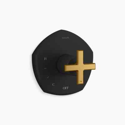Kohler TS27043-3-BMB Rite Temp Valve Trim MATTE BLACK / BRUSHED MODERNE BRASS!