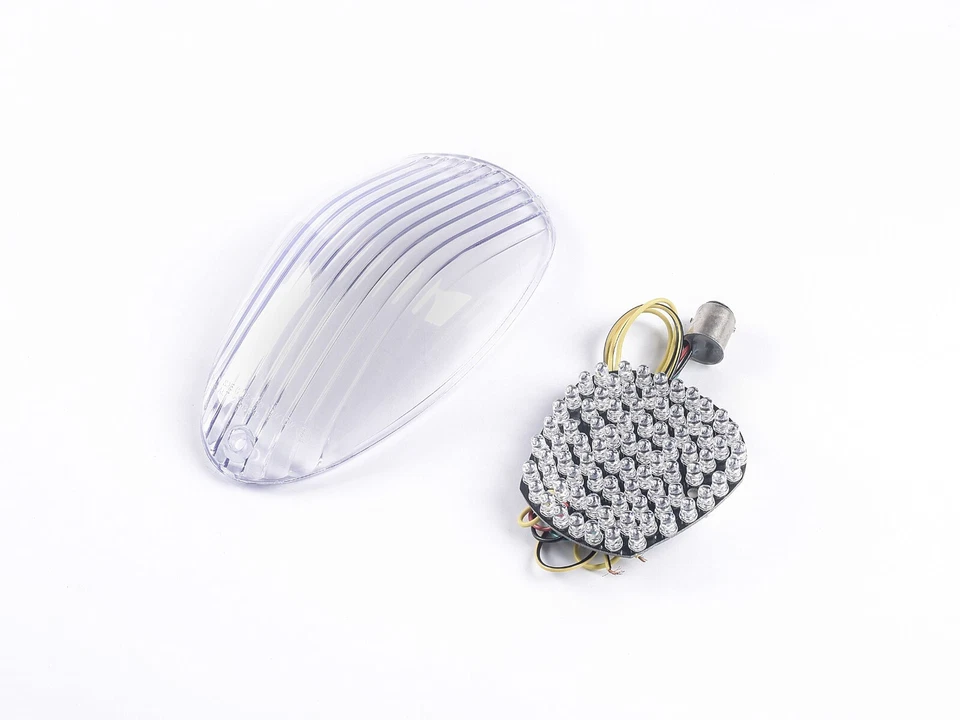 Luz traseira de LED sinais de seta transparentes compatível com Kawasaki 2004-2008 Vulcan 1600 Mean Streak - Imagem 2 de 4