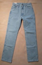 Womens Wrangler Size 9  34 Cowboy Cut Slim Fit All Cotton Light Blue Jeans NWT