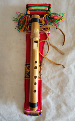 Professionelle peruanische Indianerflöte, Native American Flute Holzflöte Hülle
