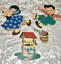 Dolly Toys Jack and Jill Vintage Wall Hangings 1949 Minimal Damage Colorful