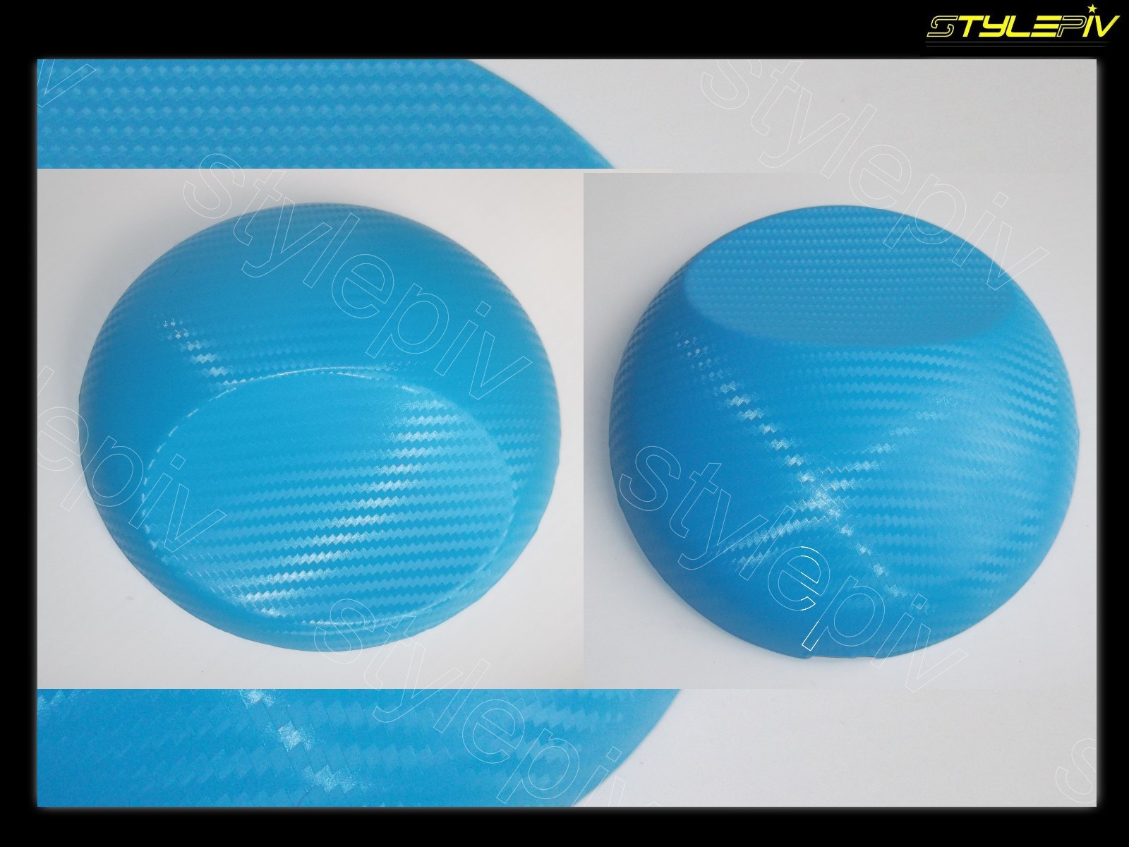 Film vinyle carbone 3D bleu clair 152x500 cm pour tuning auto