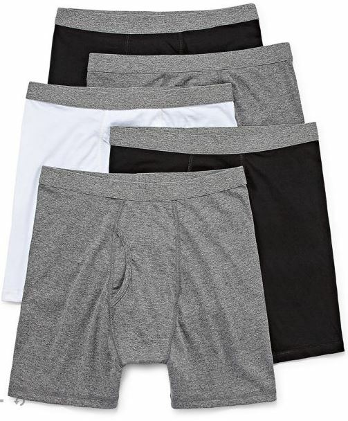 Stafford 5Pack Men's Blended Cotton Boxer Briefs Black/Grey Pack eBay