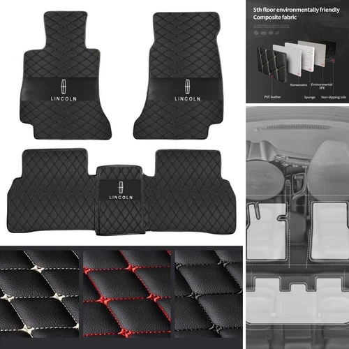 For Lincoln MKC-MKS-MKT-MKX-MKZ All Weather Car Floor Mats Foot Pads Auto Carpet - Picture 16 of 36