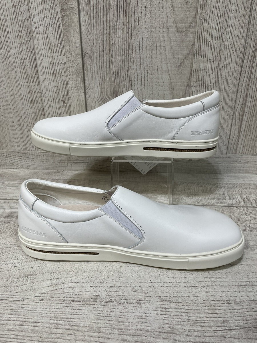 Birkenstock Oswego Slip-On Sneakers Mens 12‎ 45 Gray Leather Shoes Comfort Oswego Mixed Leather in Color Concrete Gray | BIRKENSTOCK US main image 2