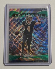 2024 Panini Prizm Fireworks Derek Carr #11 Green Wave Prizm - New Orleans Saints