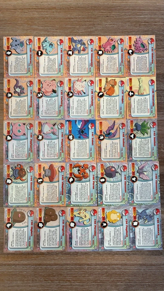 BLUE LOGO Topps Pokemon TV Animation Series 1 Nearly Complete Set Card Lot - Image 4 of 4