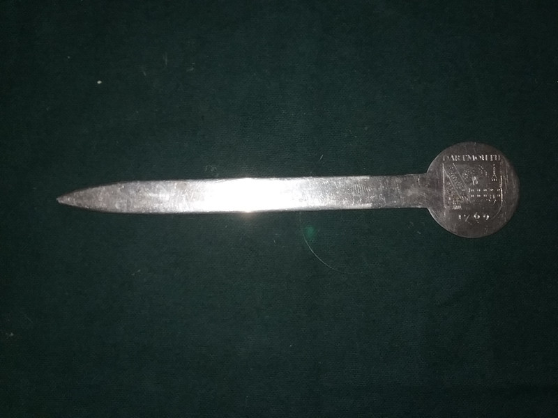 Vintage Dartmouth College Sterling Silver Letter Opener with College Seal VGC