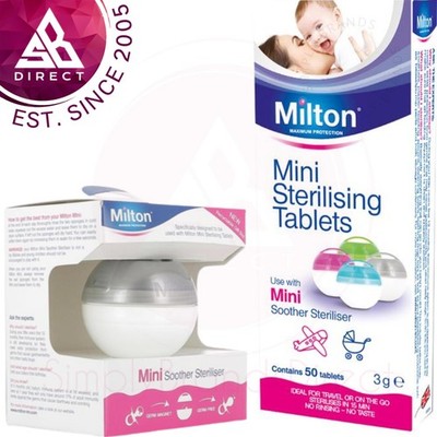 Milton Mini Schnuller Sterilisator + Sterilisieren Tablet 50Pk