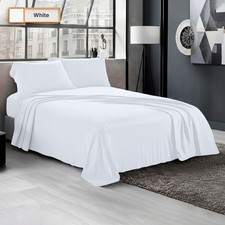 Image of 400 Thread Count 100% Egyptian Cotton Flat Bed Sheet � Soft Hotel Quality