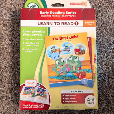 LeapFrog LeapReader Learn to Read 1 Short Vowels Phonics 6-Book Set Ages 4-6