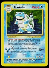 Pokemon Card Base Set Unlimited Blastoise 2/102 Holo Holo Rare