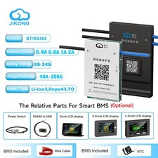 JK BMS 8S-24S 24V-72V 40A-300A Li-ion LiFePo4 BMS w/Active Balance BT/RS485 lot