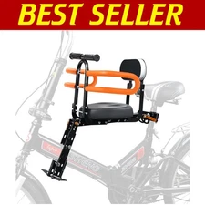Adjustable & Foldable Child Bike Seat for Convenient Family Biking Adventures