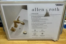 Allen + Roth 67124W-614408 Chesler 2-handle 8-in, Brushed Gold #3808607 display