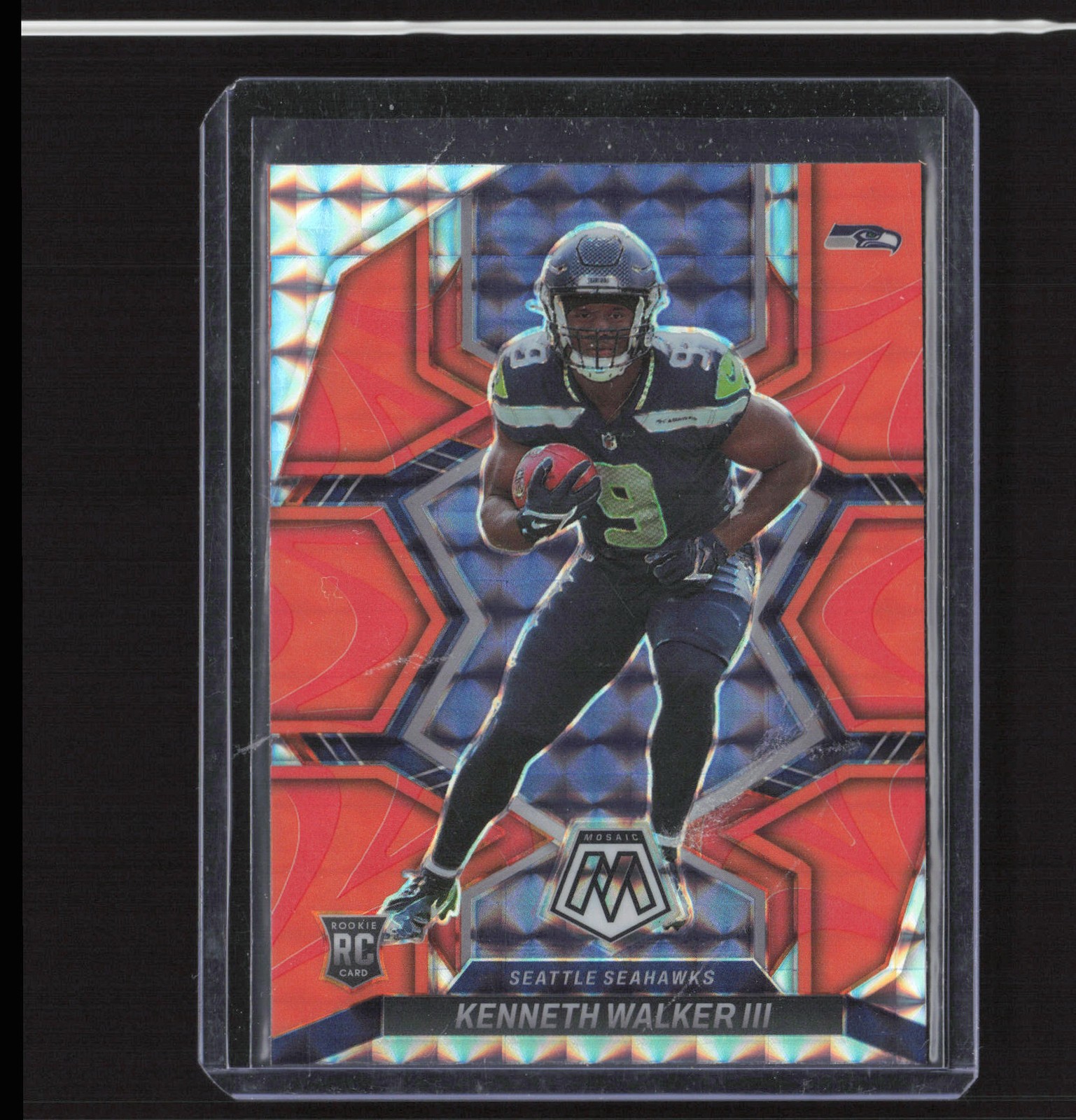 Kenneth Walker III 2022 Panini Mosaic Mosaic Reactive Orange #308 RC